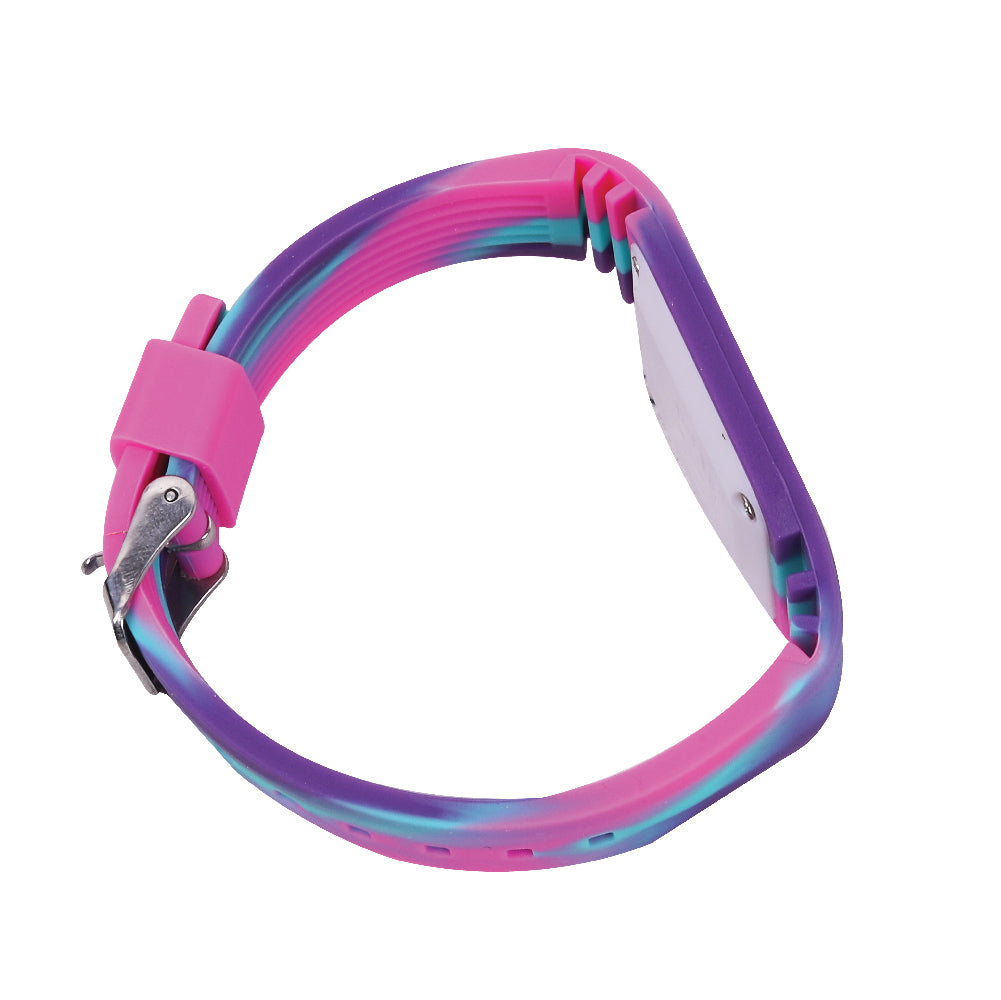 Hamster London Silicon Glitter Digital LED Band Wrist Watch Swirl Pink