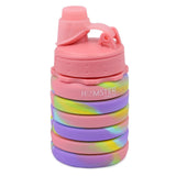Hamster London Silicone Expandable and Foldable Water Bottle Pink