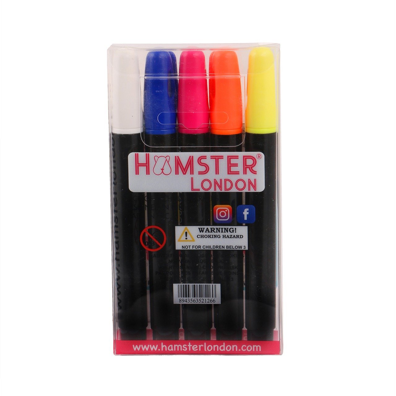 Hamster London Liquid Chalk Marker Set of 5