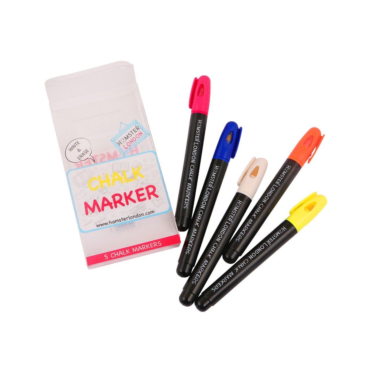 Hamster London Liquid Chalk Marker Set of 5