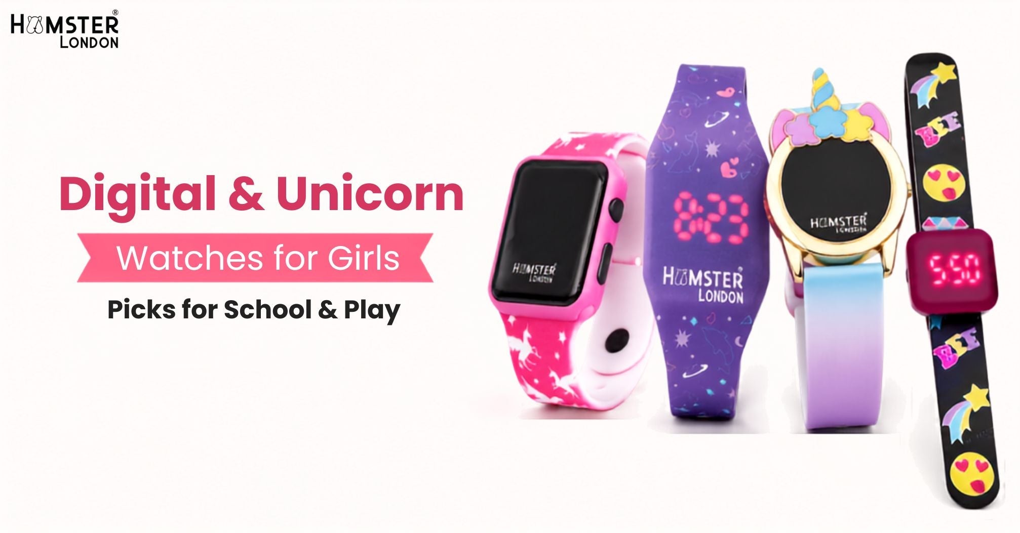 Digital and Unicorn Watches for Girls