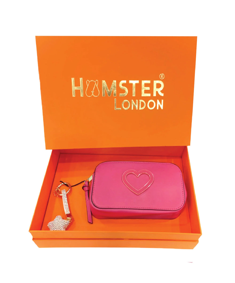 Hamster London Hot Pink Twist Sling & Charm Gift Box Set