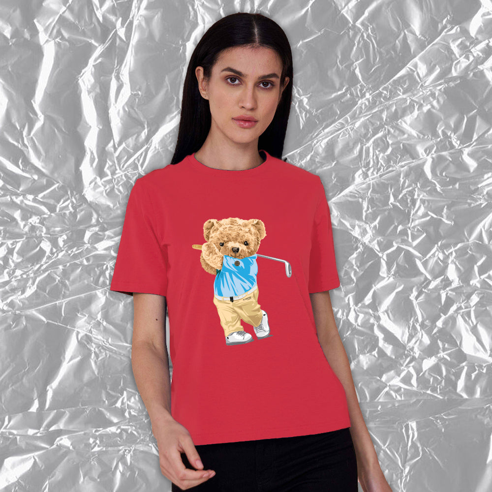 Hamster London Ted H Golden Swing T-shirt Red