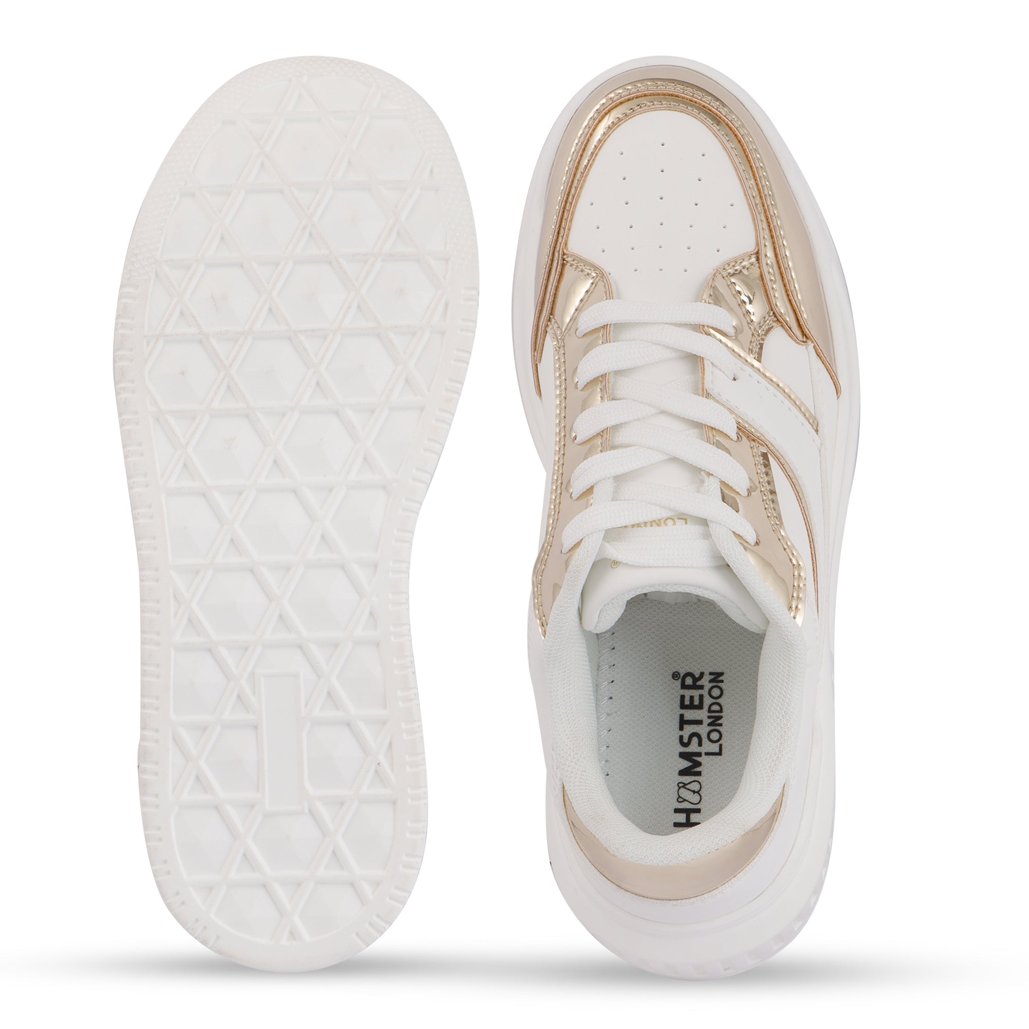 Hamster London Haven Party Gold Sneakers