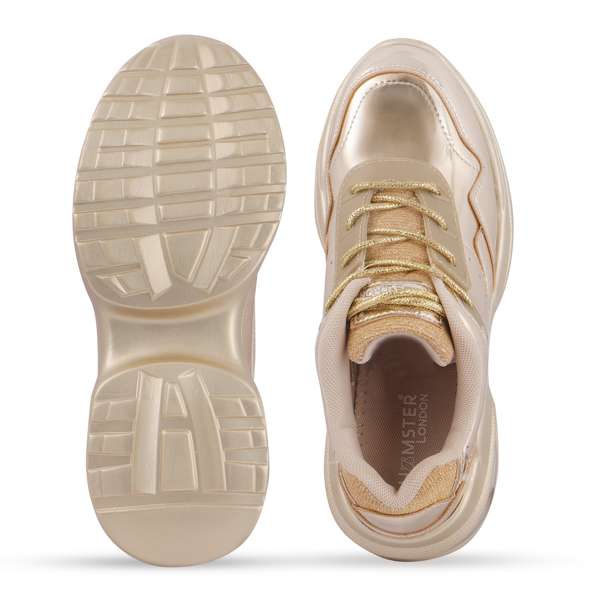 Hamster London Heli Gold Party Sneakers