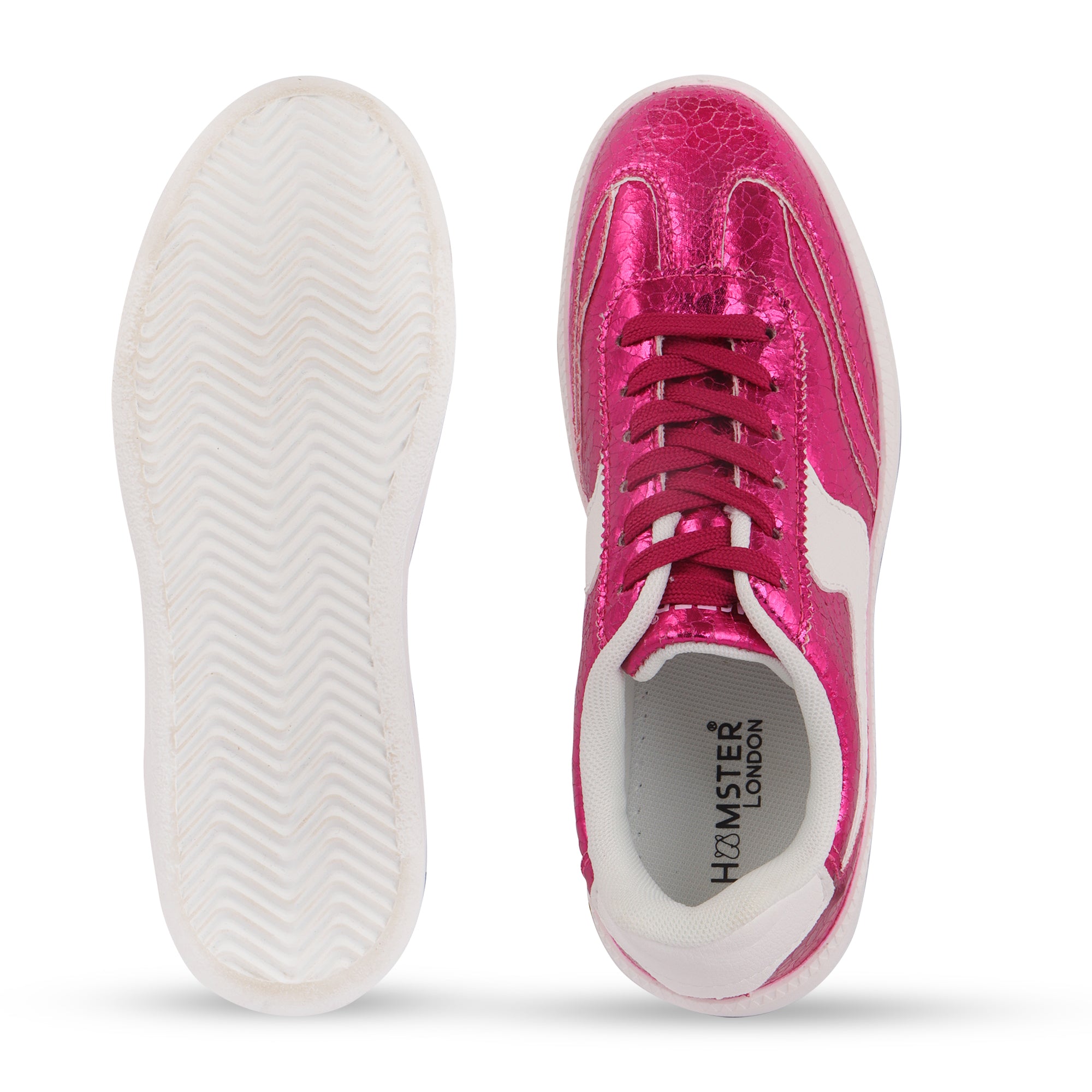 Hamster London Metallic Hot Pink Party Sneakers