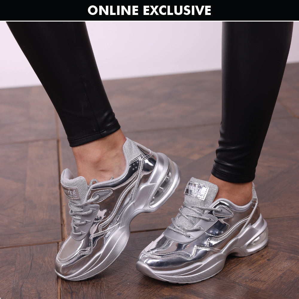 Hamster London Heli Silver Party Sneakers