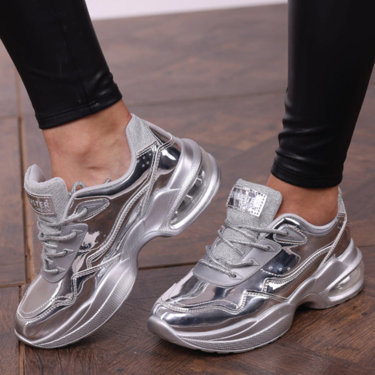 Hamster London Heli Silver Party Sneakers