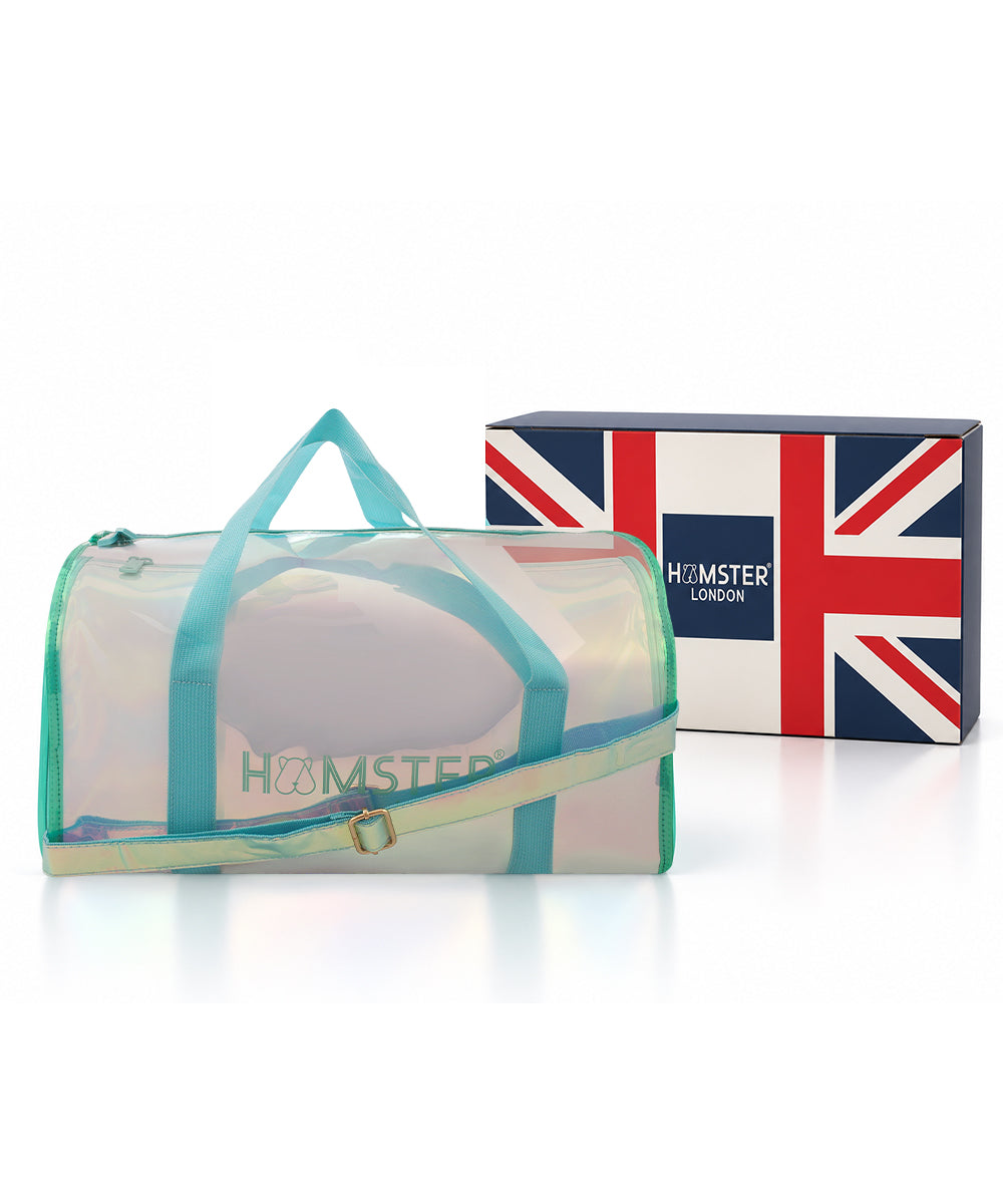 Hamster London Shiny Classic Duffle Bag Aqua Large