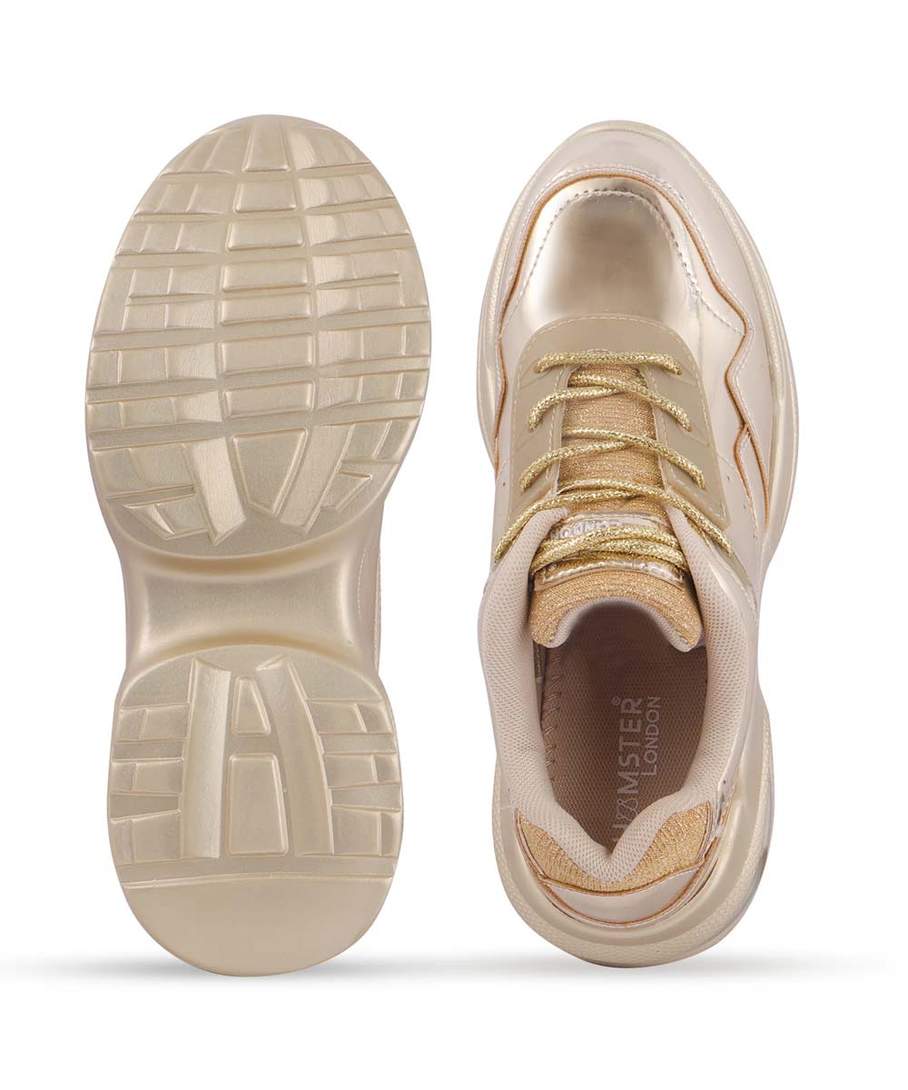 Hamster London Heli Gold Party Sneakers