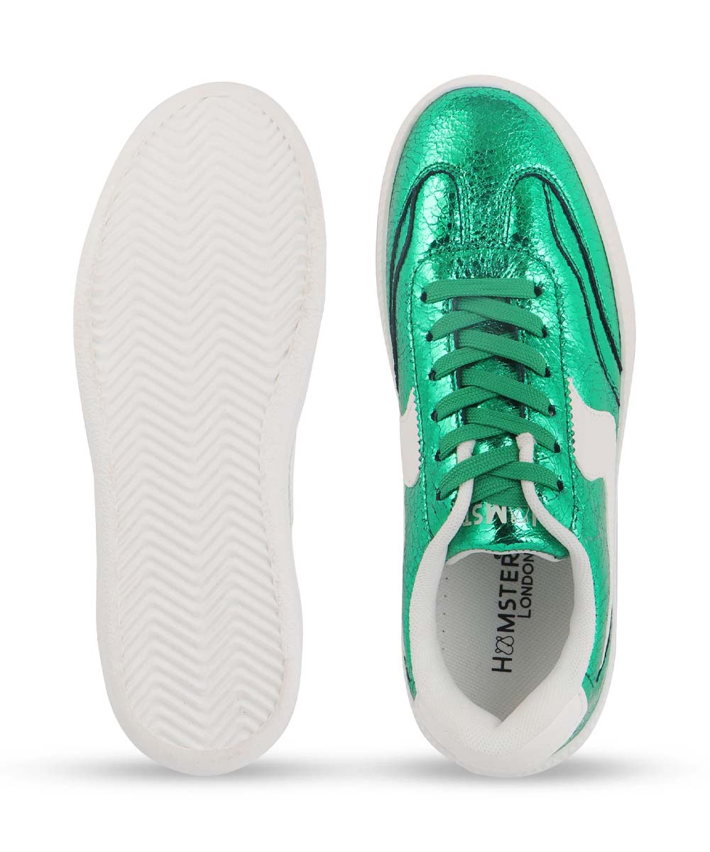 Hamster London Holiday Party Green Sneakers