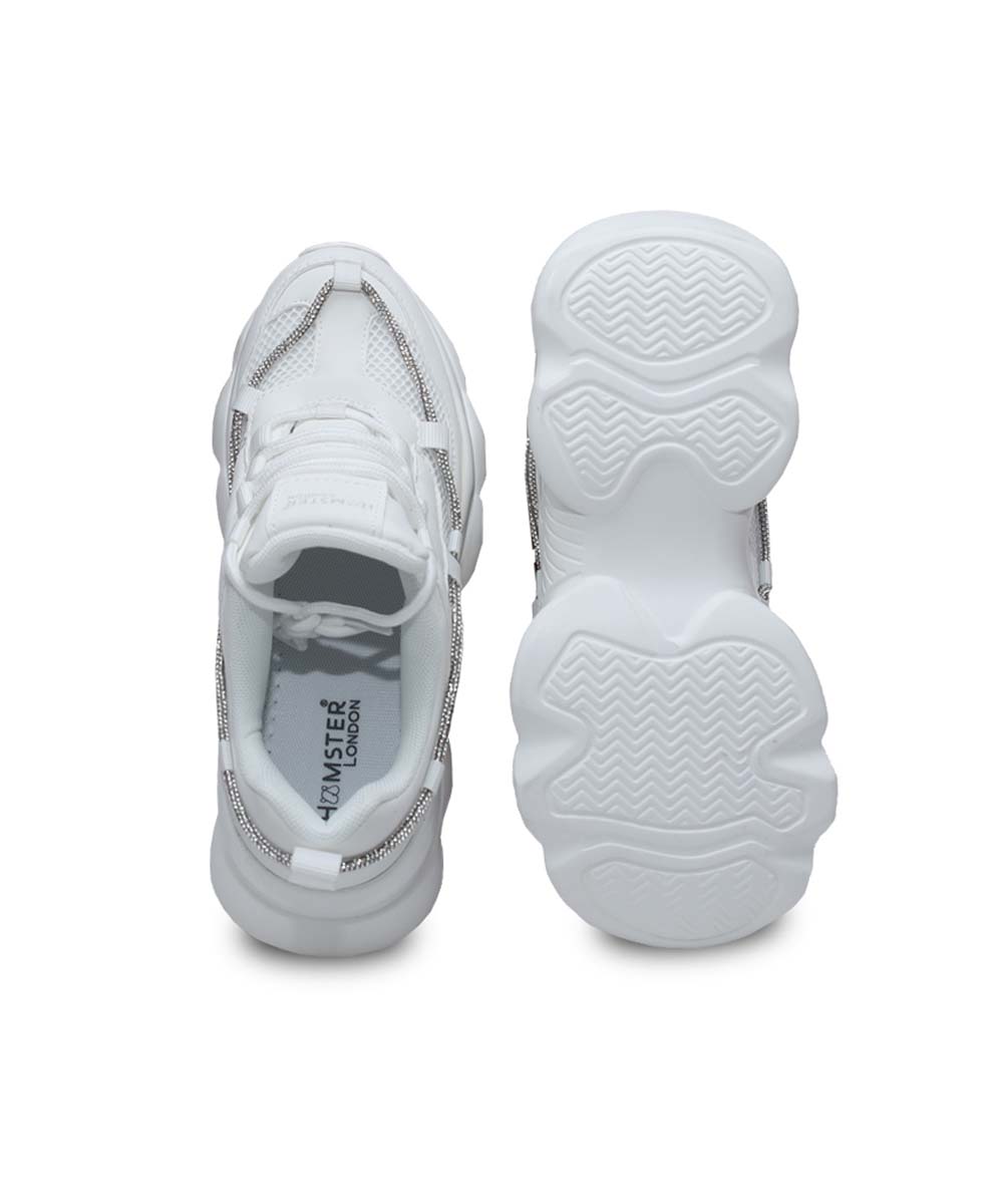 Hamster London Mousehole All White Party Sneakers