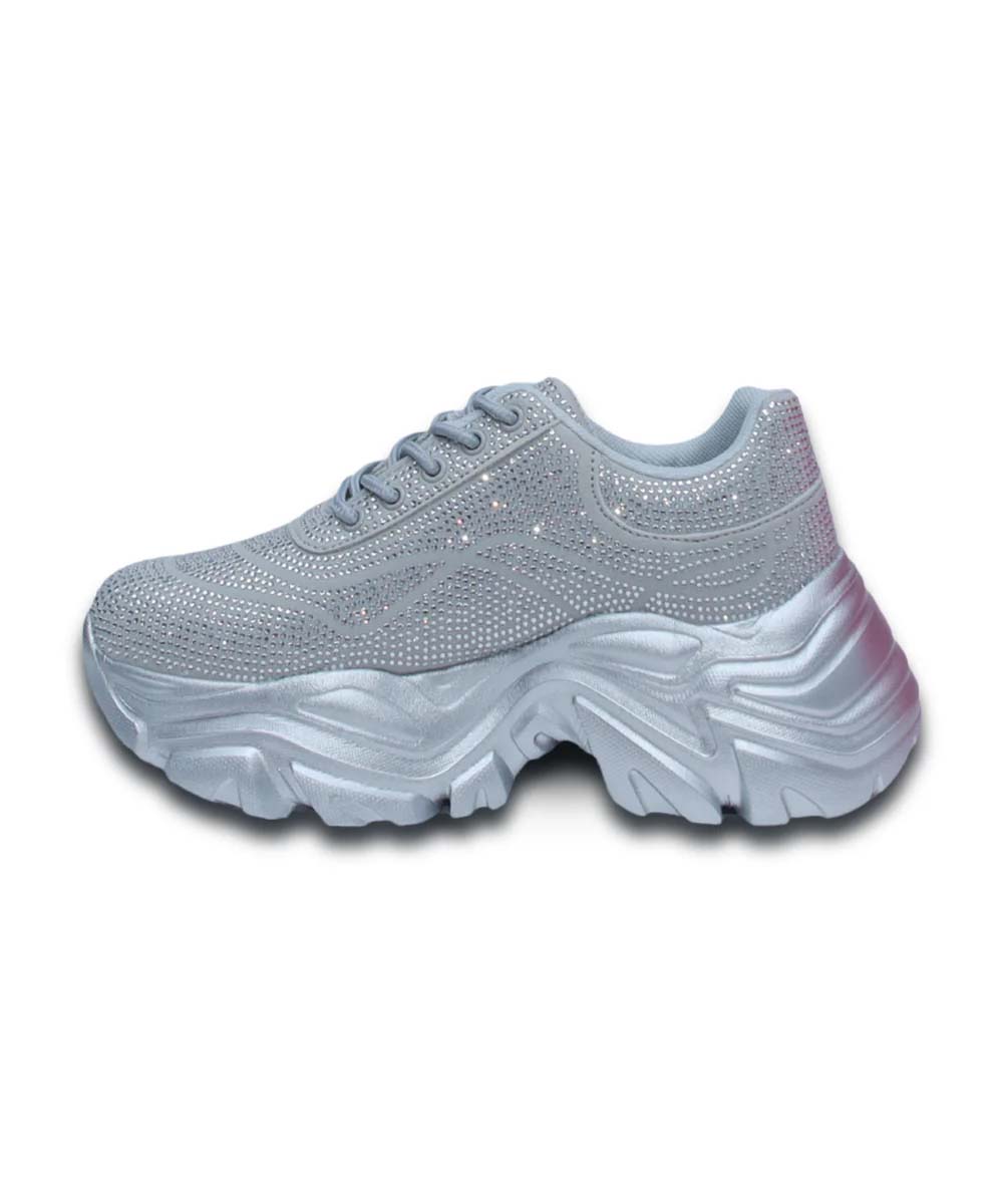 Hamster London Crystal Silver Sneakers