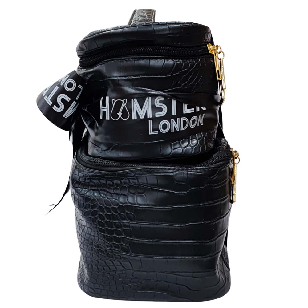 Hamster London Blush Pouch Vanity Combo Set of 2 Black