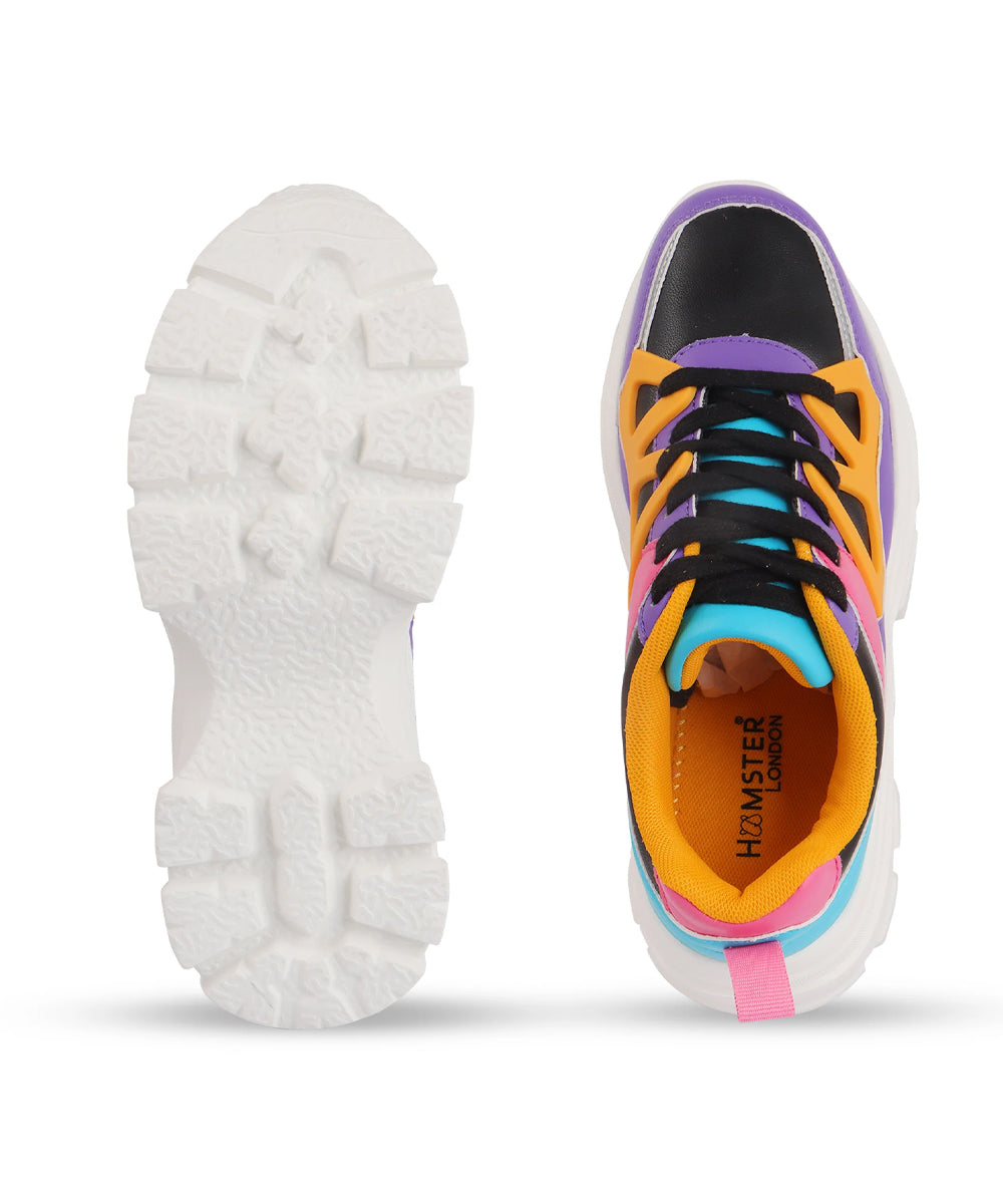 Hamster London Marcella Party Retro Purple Sneakers