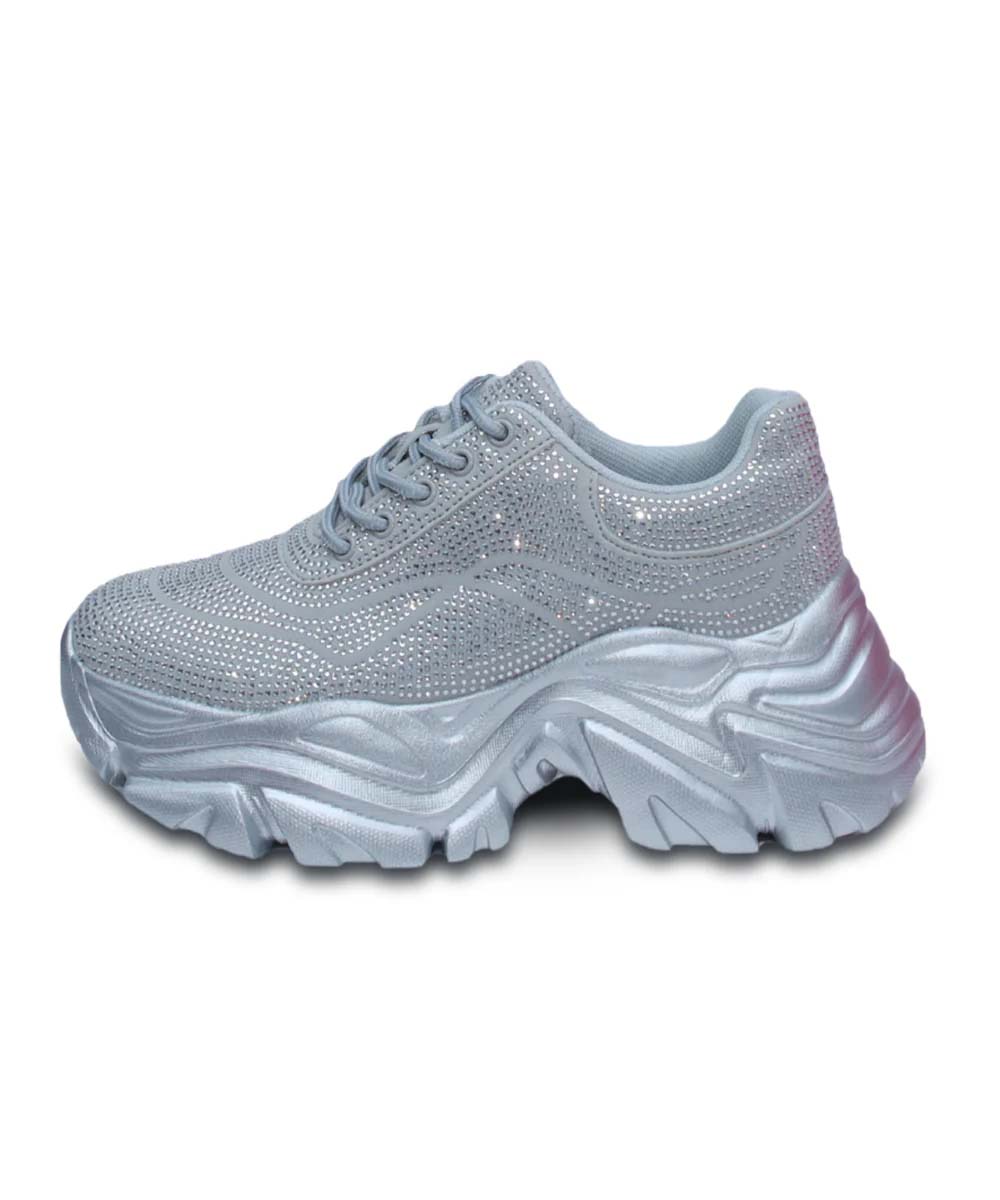 Hamster London Crystal Silver Sneakers