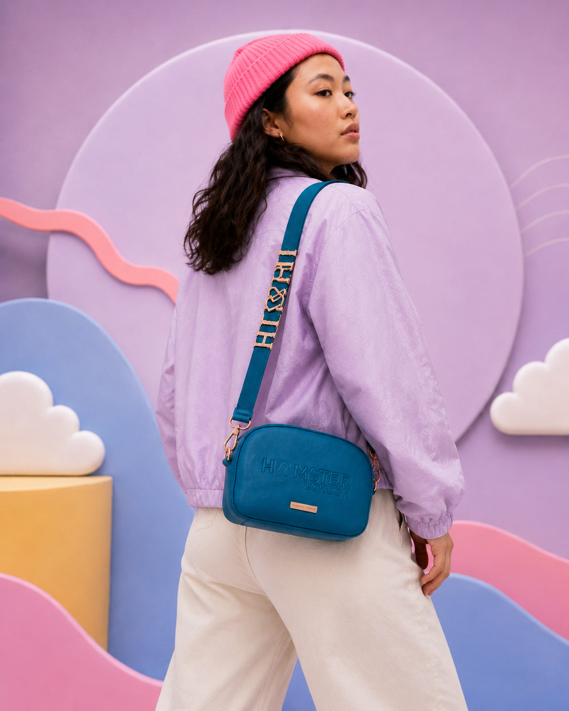 Hamster London Melissa Luna Cross Body Sling Bag Teal