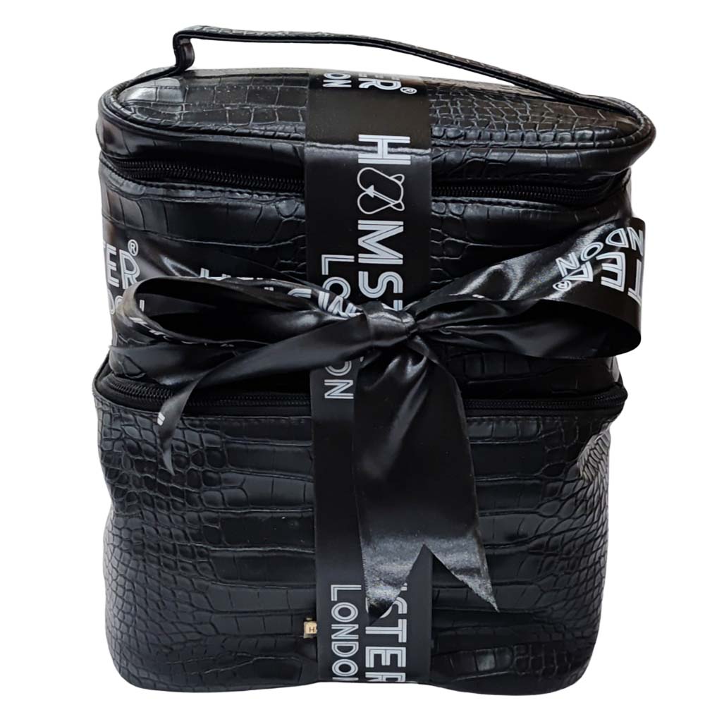 Hamster London Blush Pouch Vanity Combo Set of 2 Black