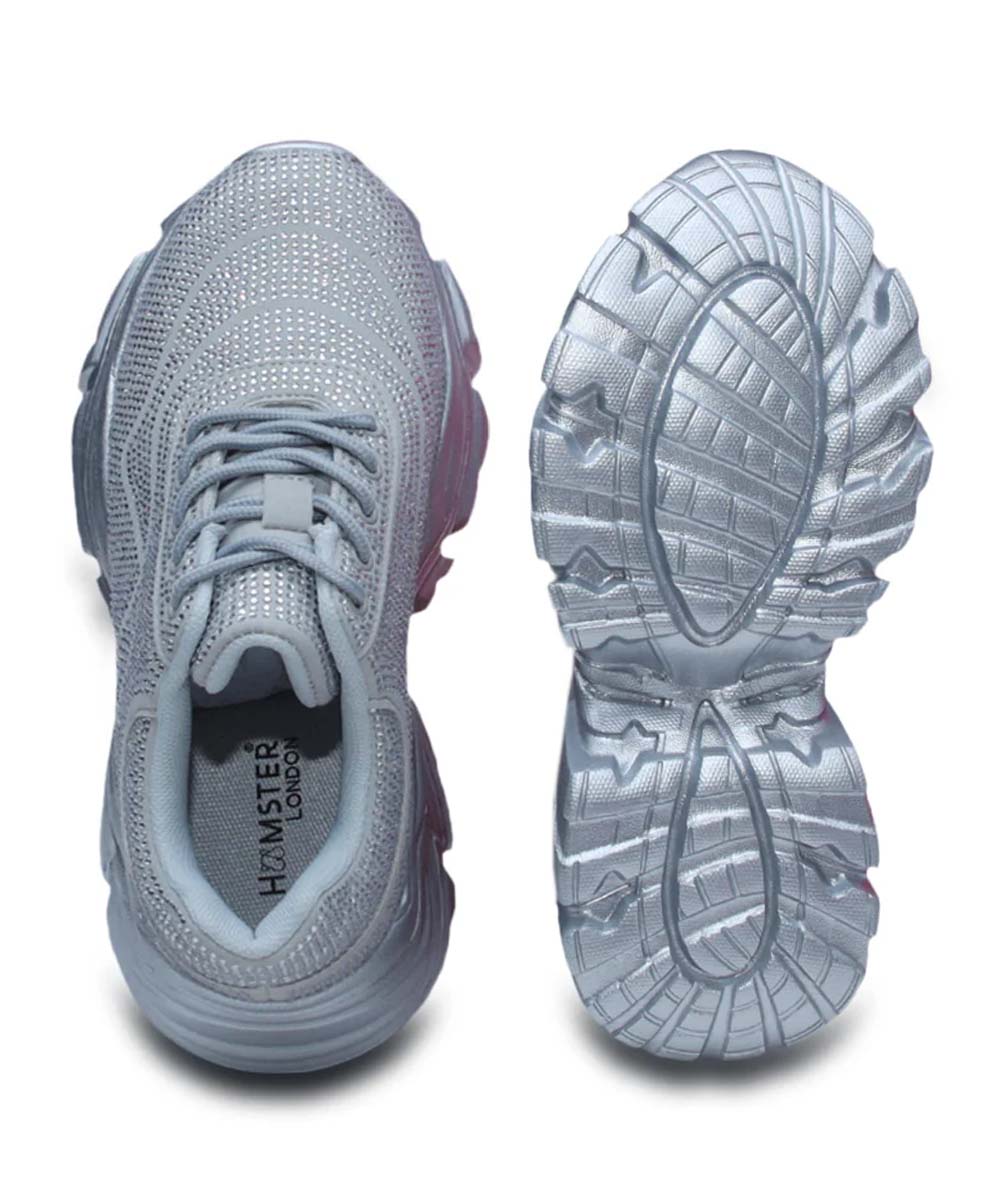 Hamster London Crystal Silver Sneakers
