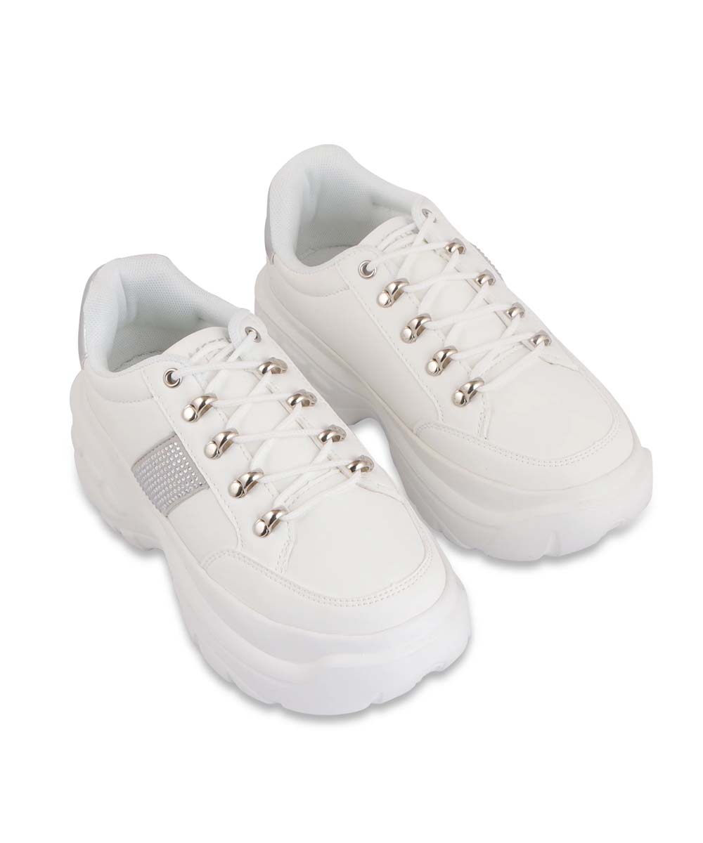 Hamster London Heli Silver Stripe Party Sneakers