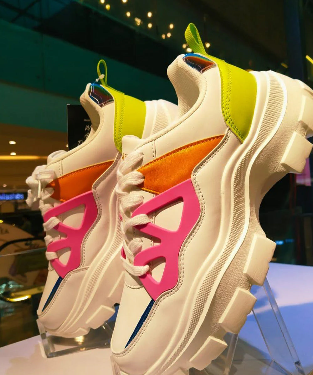 Hamster London Marcella Retro White Party Sneakers