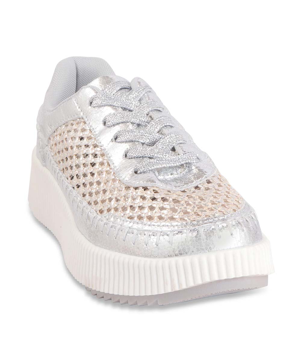 Hamster London Marcella Mesh Silver Party Sneakers
