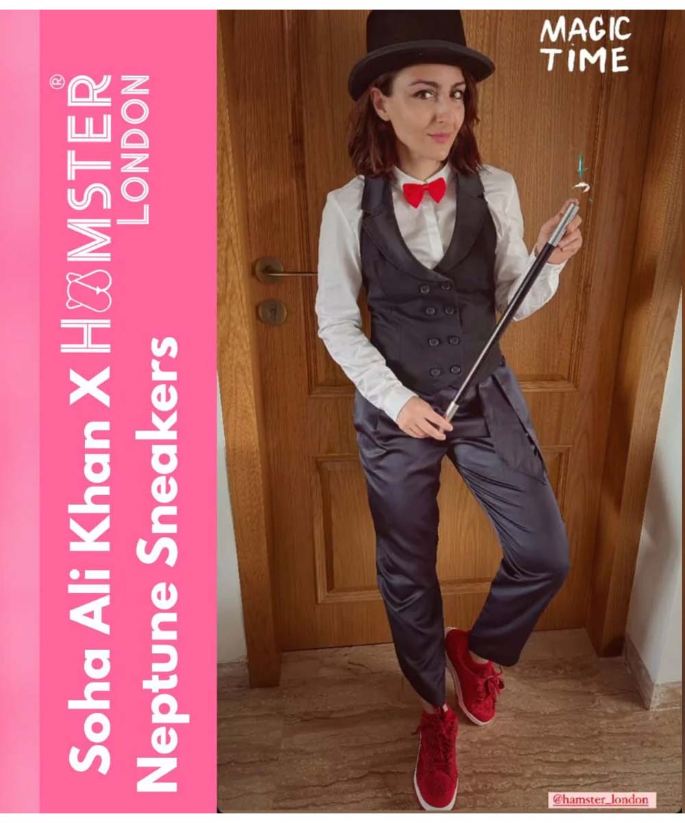 Hamster  London Neptune Party Red Sneakers