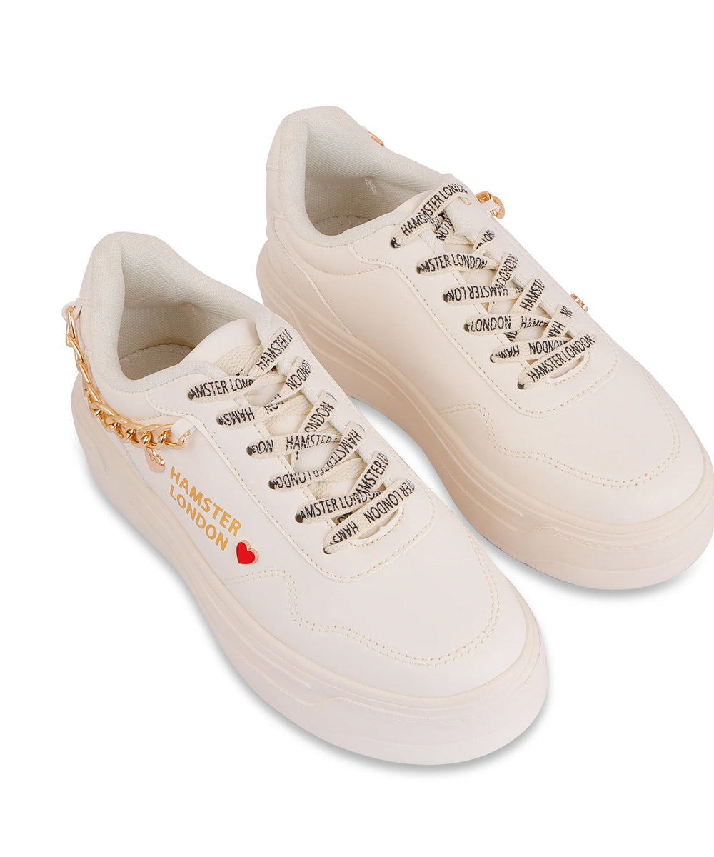 Hamster London Marcella Classic White Party Sneakers
