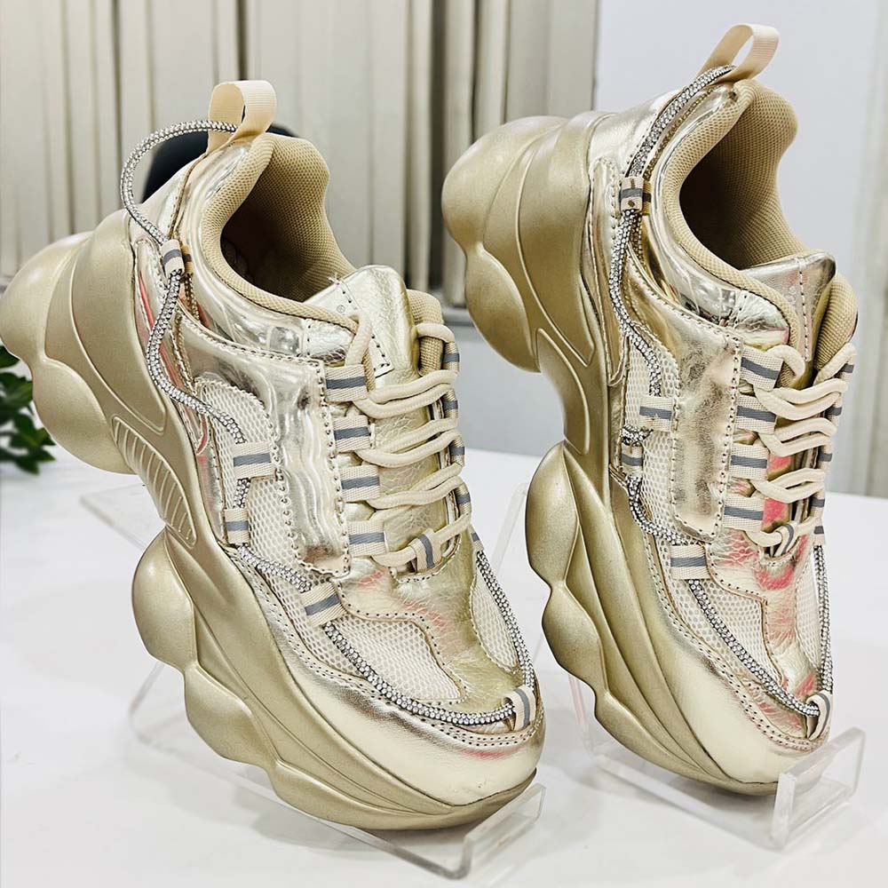 Hamster London Mousehole Gold Party Sneakers