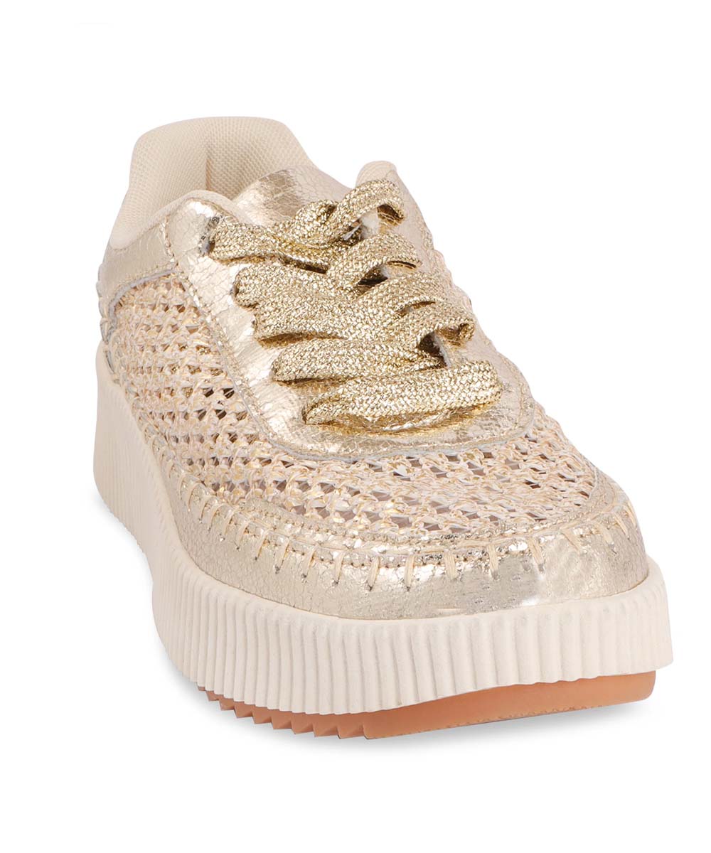 Hamster London Marcella Mesh Gold Party Sneakers
