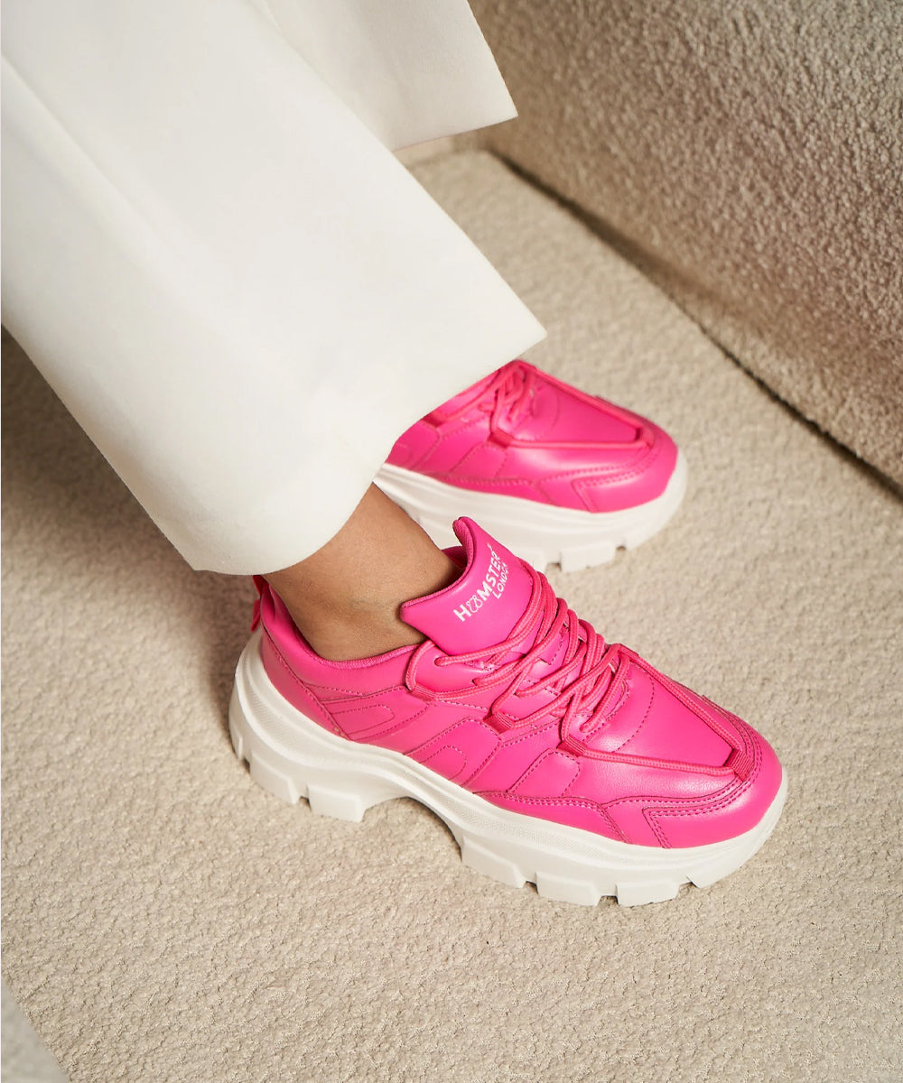 Hamster London Mousehole Hot Pink Party Sneakers