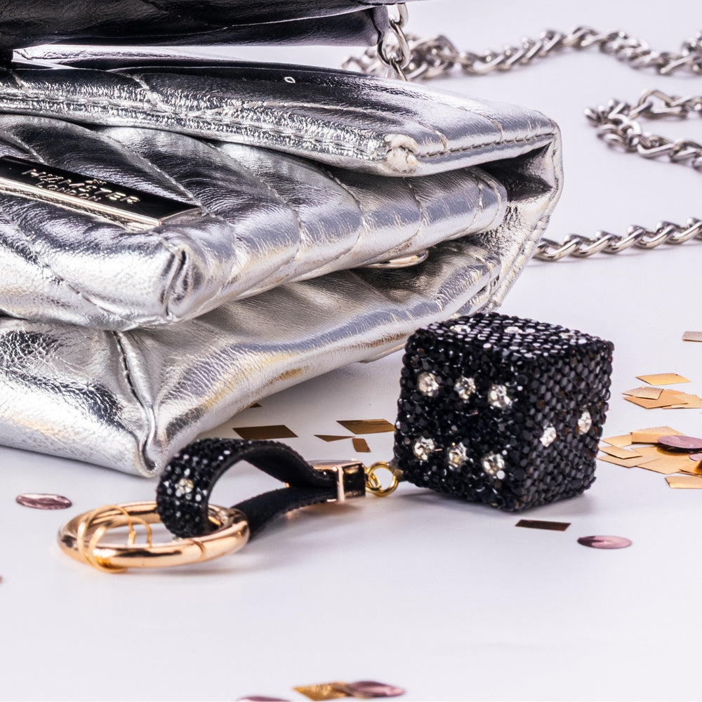 Hamster London Trinkets Dice Key Charm Black