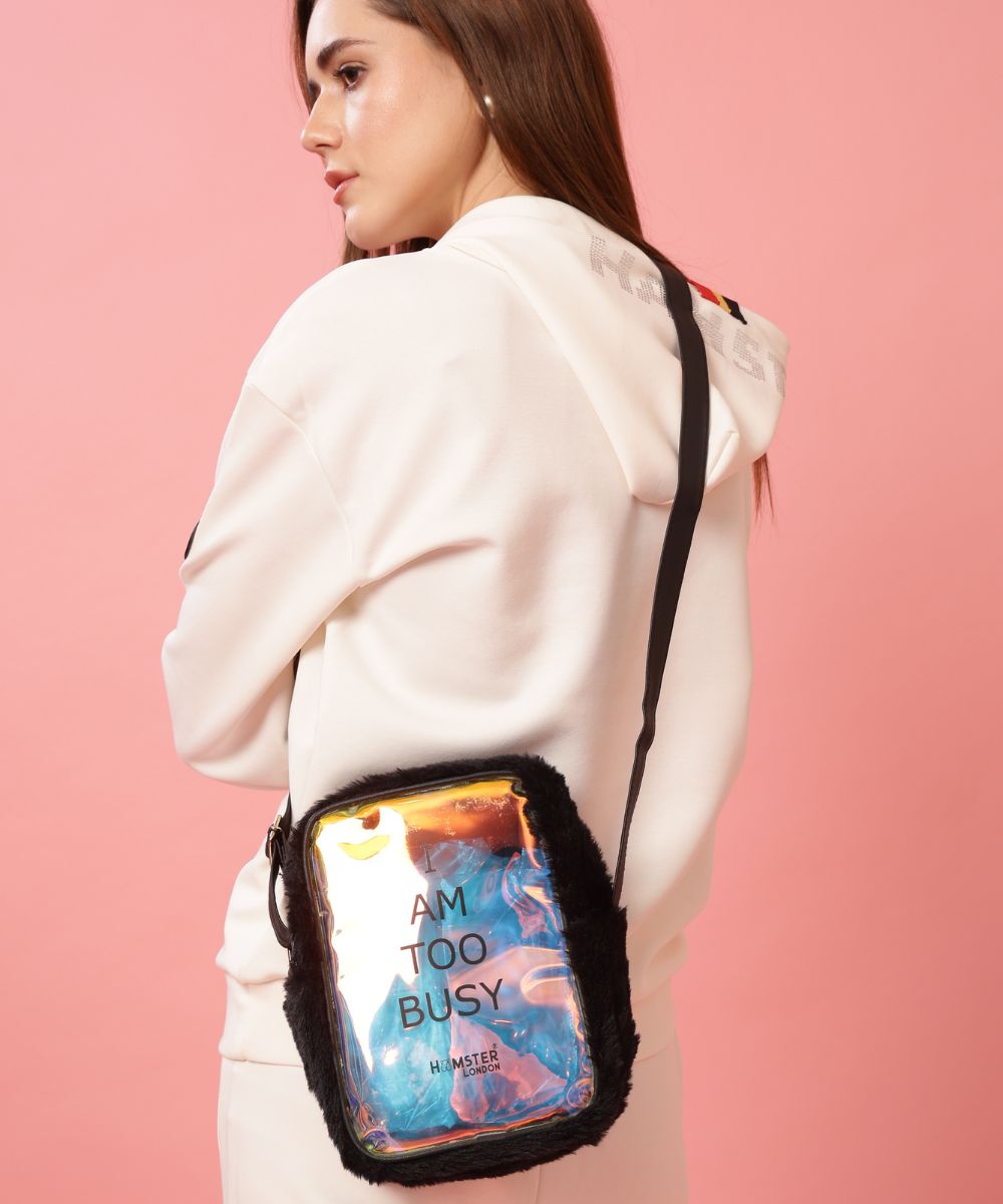 Hamster London Busy Be Fur Sling Black