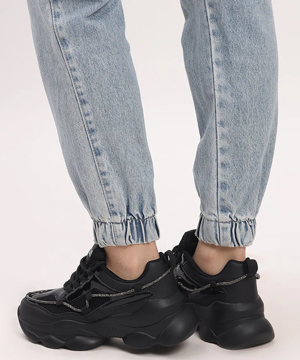 Hamster London Mousehole Black Party Sneakers