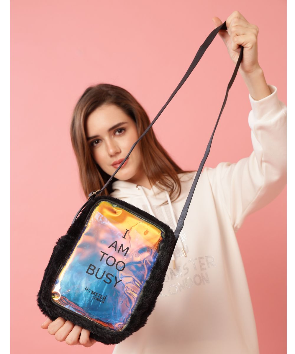 Hamster London Busy Be Fur Sling Black
