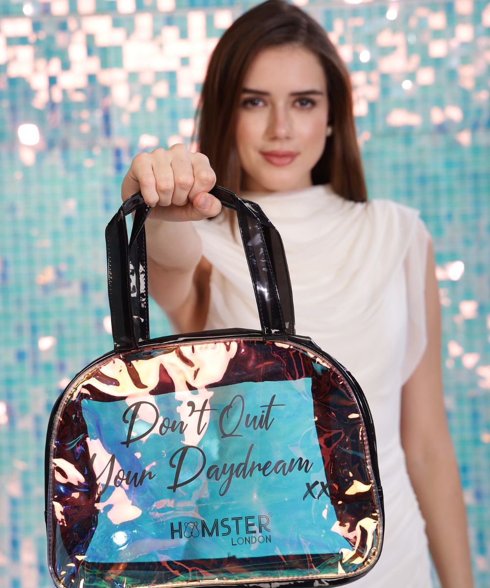 Hamster London Shiny Boston Bag Black