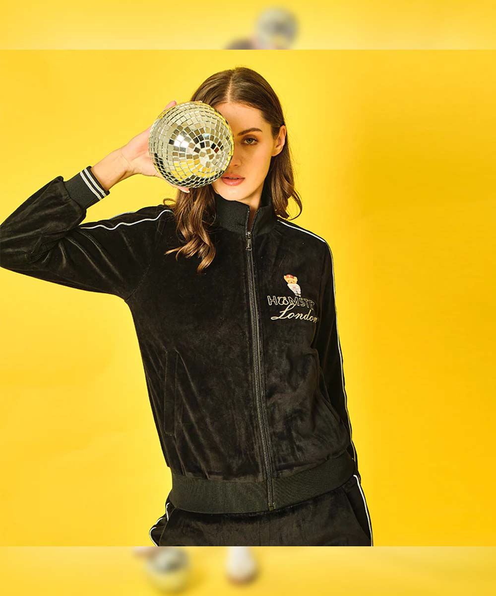Hamster London Ted H Velvet Zipper Coord Set