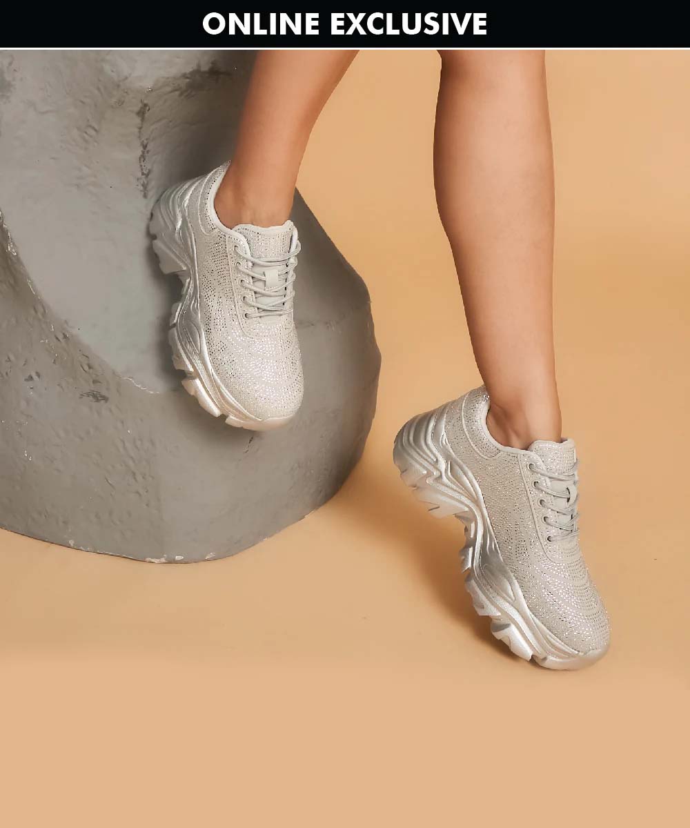 Hamster London Crystal Silver Sneakers