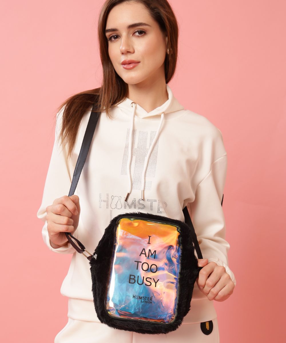 Hamster London Busy Be Fur Sling Black