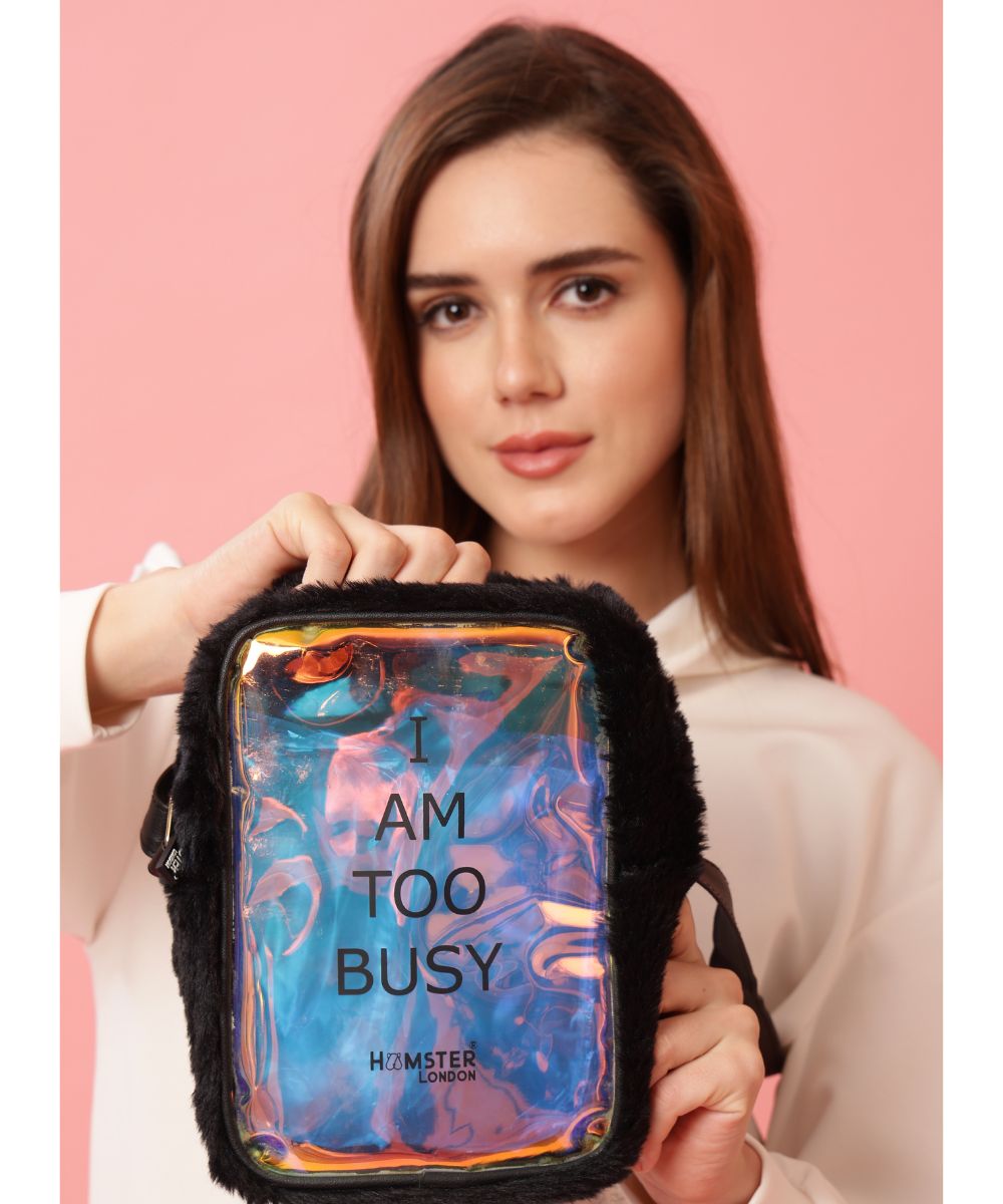 Hamster London Busy Be Fur Sling Black