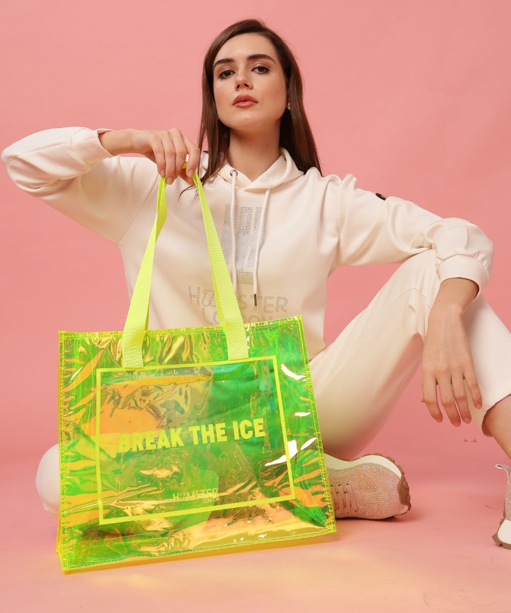 Hamster London Shiny Classic Break The Ice Tote Bag Green