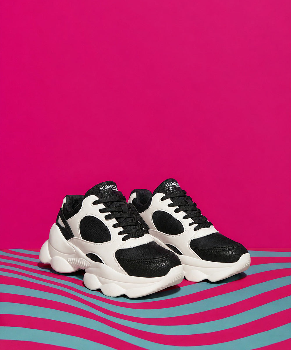 Hamster London Bubble White Black Sneakers