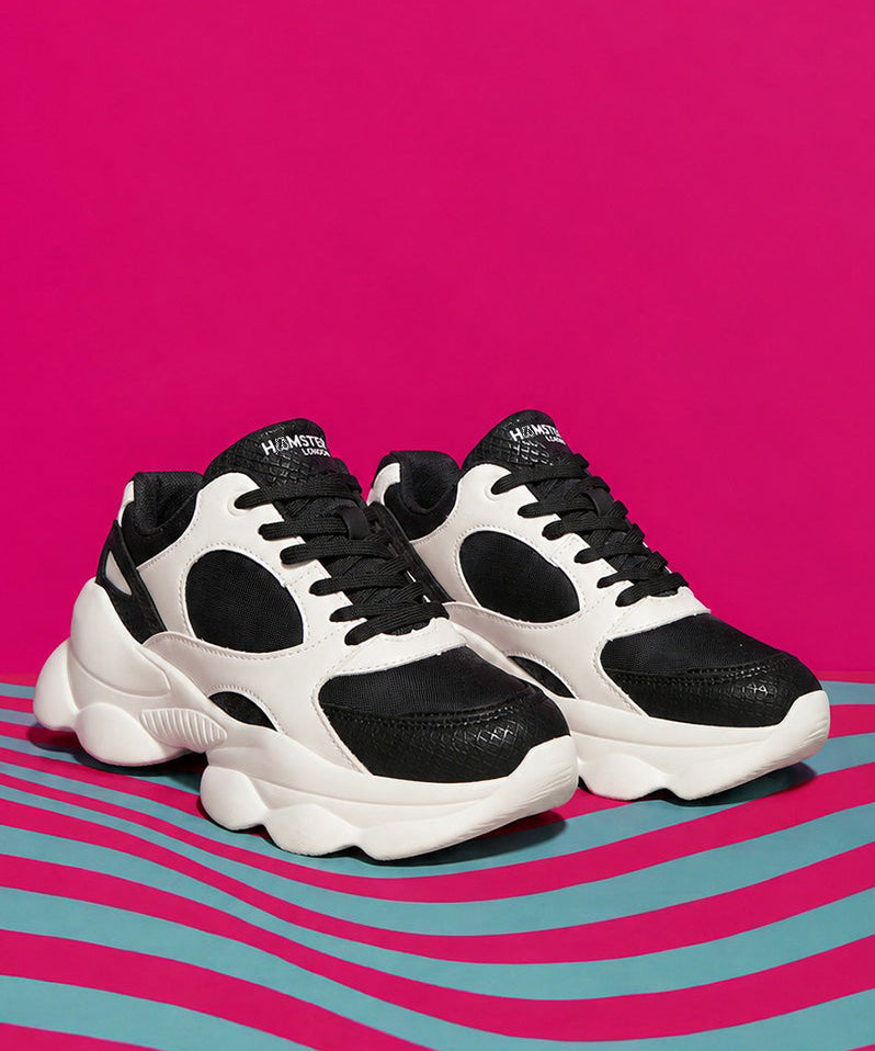 Hamster London Bubble White Black Sneakers