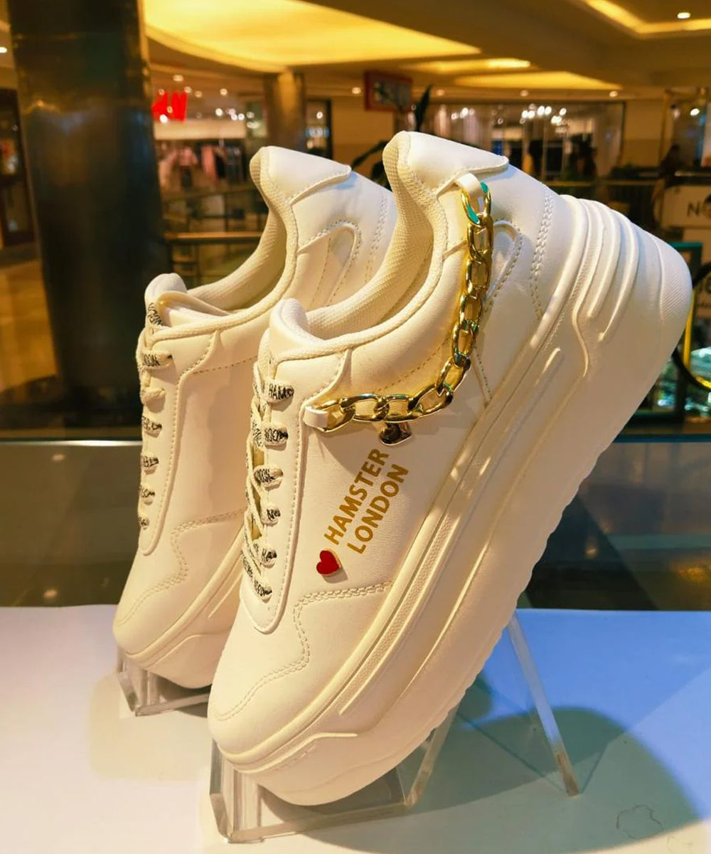 Hamster London Marcella Classic White Party Sneakers