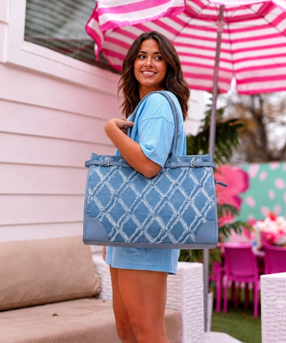 Hamster London Urban Eden Ivy Tote Bag Blue