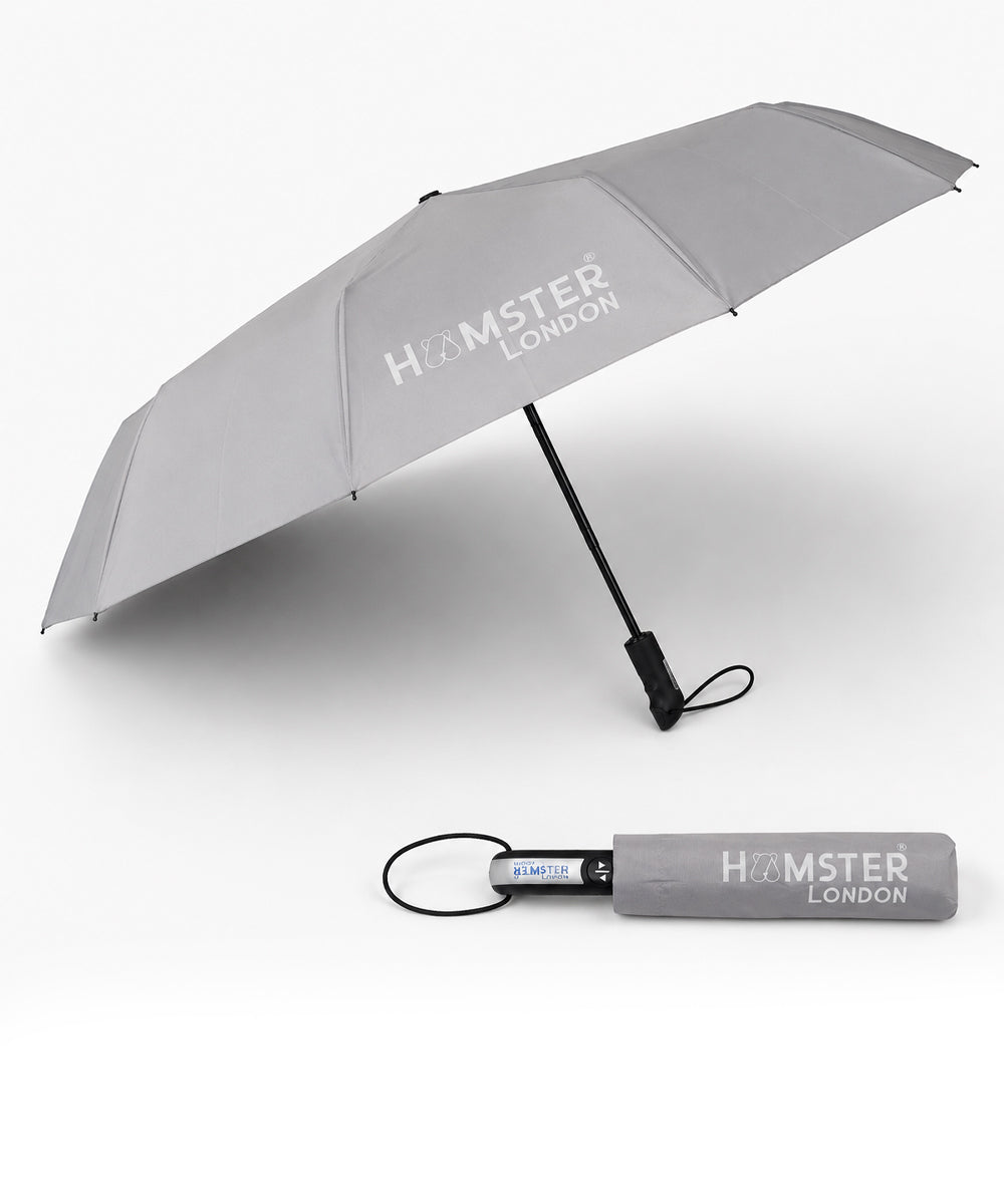 Hamster London Automatic Open & Close Pocket Folding Umbrella (Grey)
