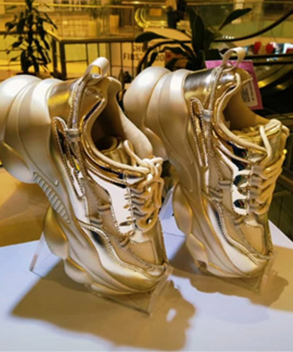 Hamster London Mousehole Gold Party Sneakers