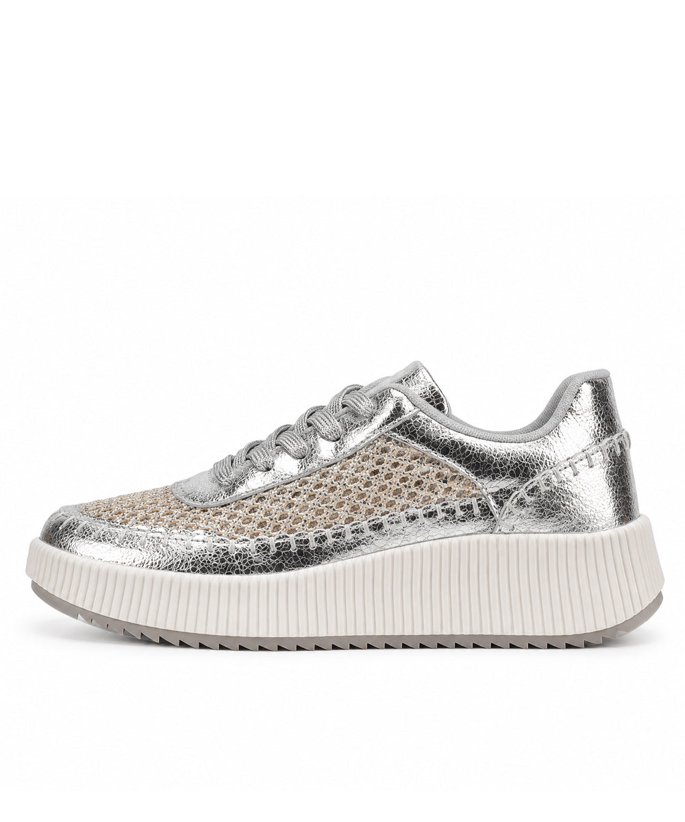 Hamster London Marcella Mesh Silver Party Sneakers