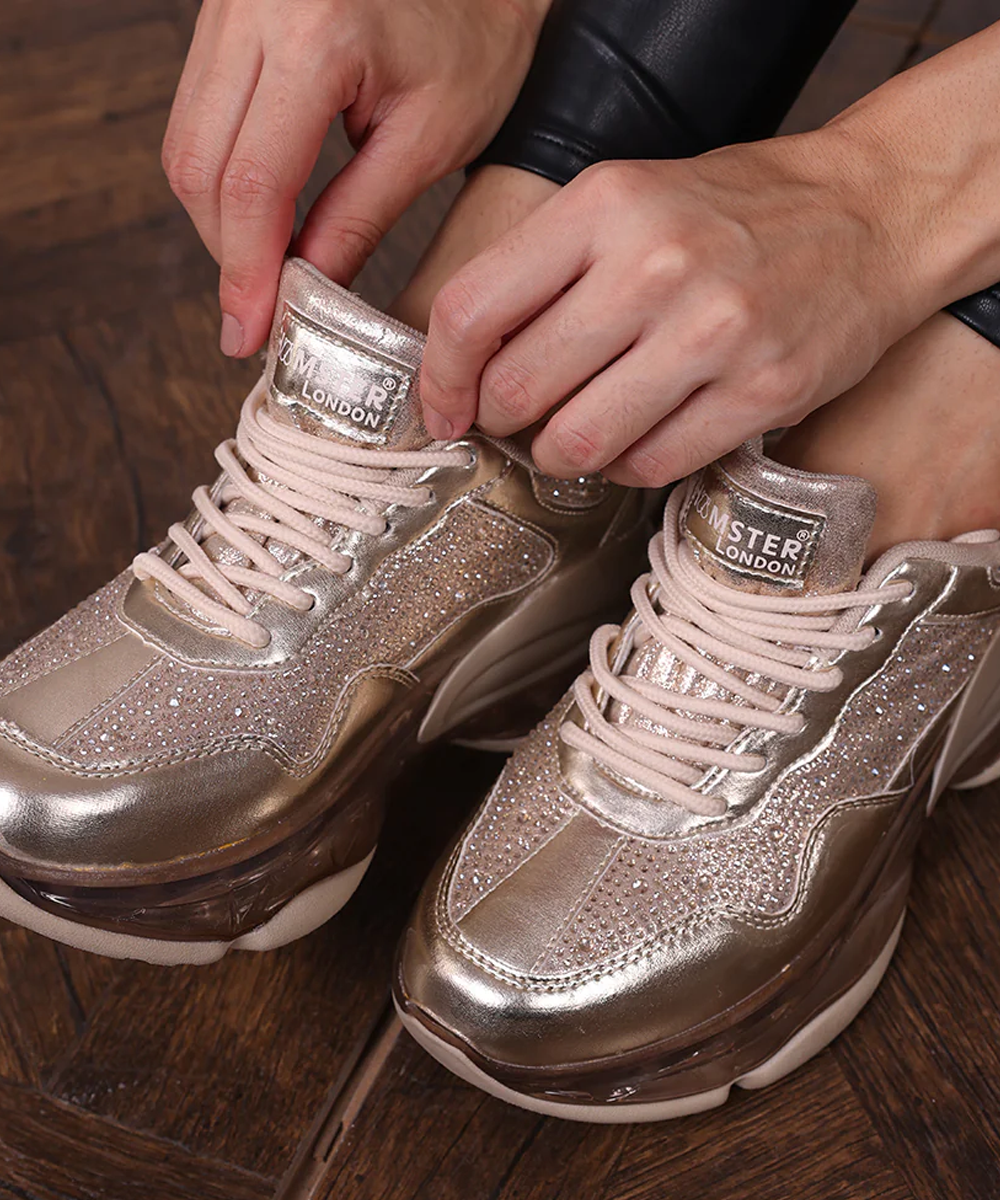 Hamster London Marcella Golden Party Sneakers