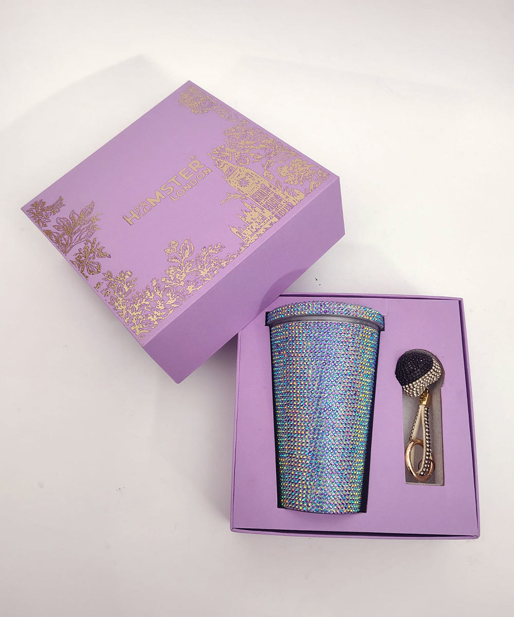 Hamster London Crystal Gem Sipper With Charm Purple